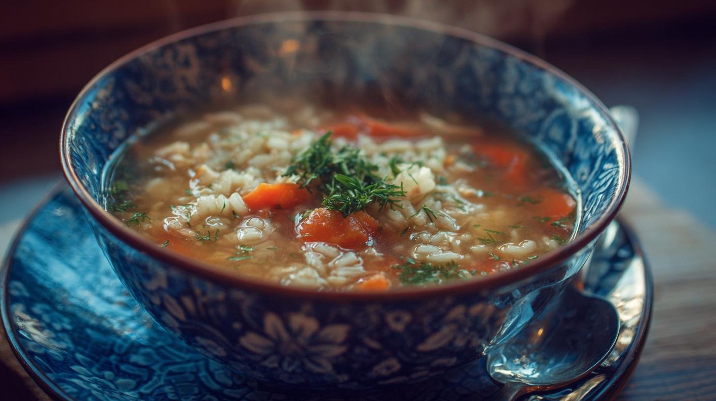 Domácí vývar s rýží poctivý oběd do mrazů