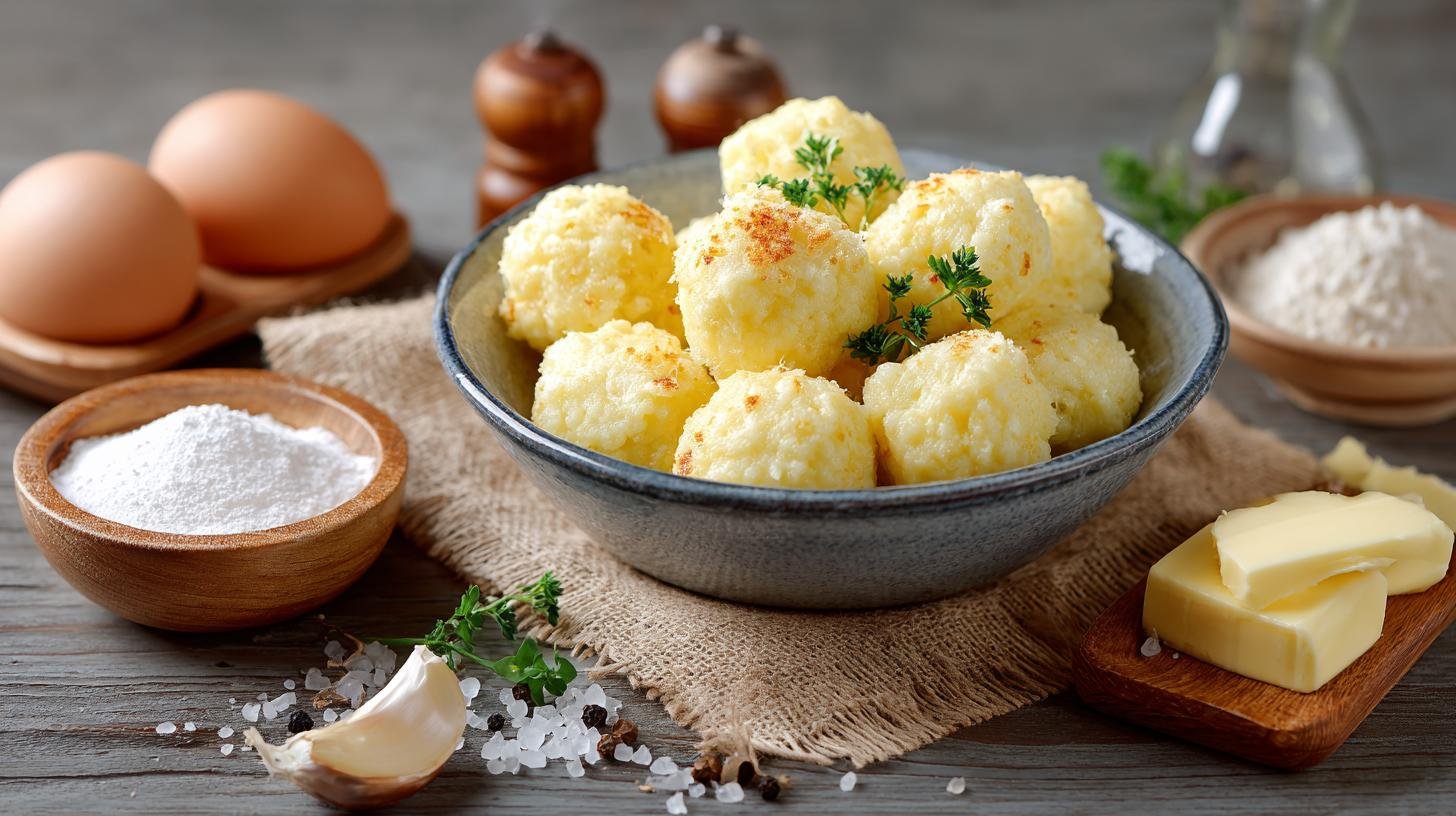 Tvarohové knedlíky s máslem nadýchané bez chyb. Ingredience a poměry