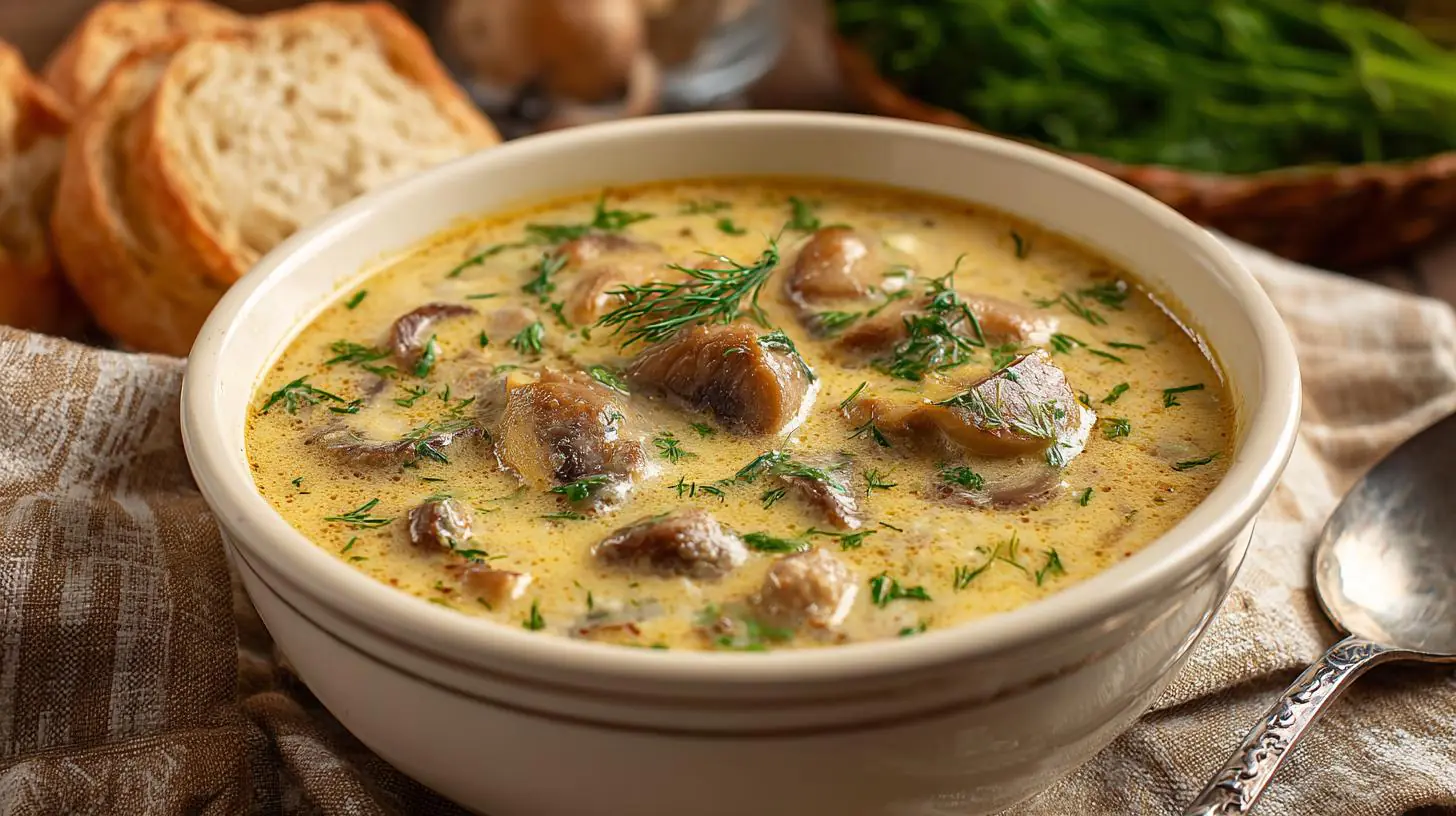 Bramborová polévka s houby zahřeje v zimě. Malé triky pro větší hloubku chuti