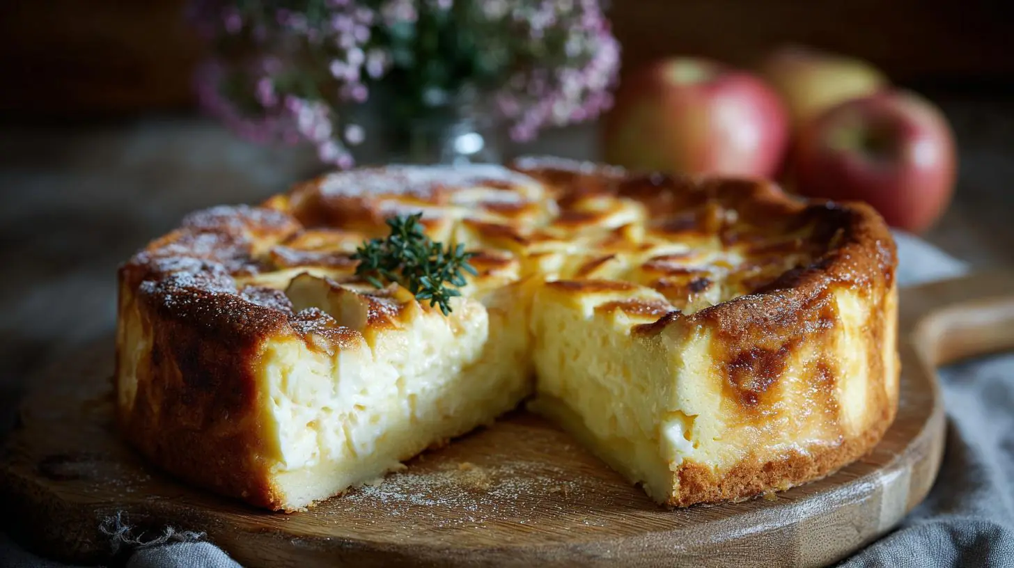 Koláč s jablka a tvaroh měkký i druhý den
