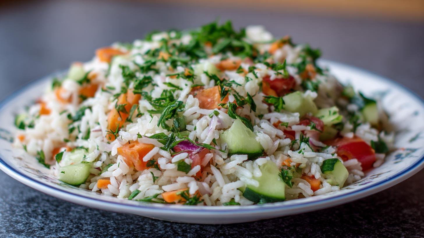 Studený salát z rýže a zeleniny ideální do práce v únoru 7 Studený salát z rýže a zeleniny ideální do práce v únoru