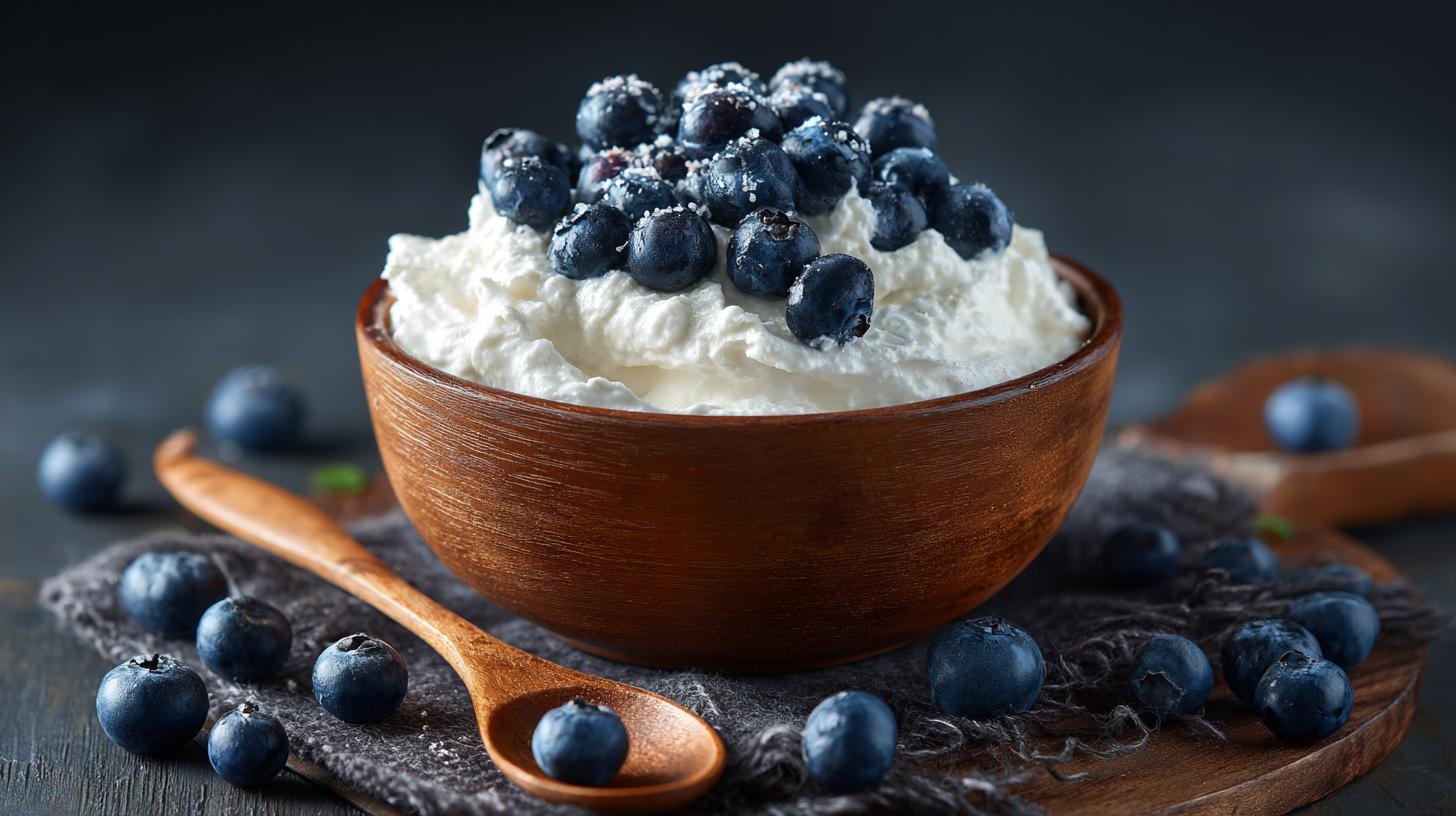 Tvarohový krém s borůvkami a minimem surovin pro rychlou sladkost