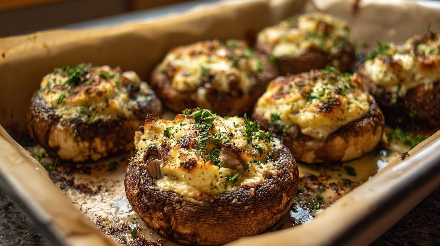 Zapečené žampiony s smetana bez vysušení. Praktické kroky k šťavnatému výsledku