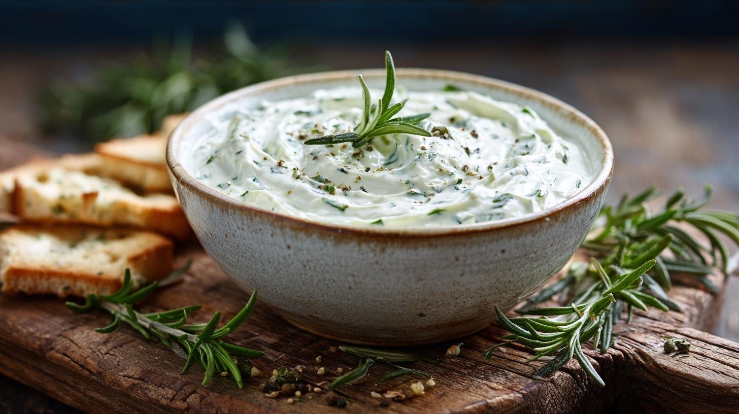 Domácí dip z tvaroh a bylinky snadno