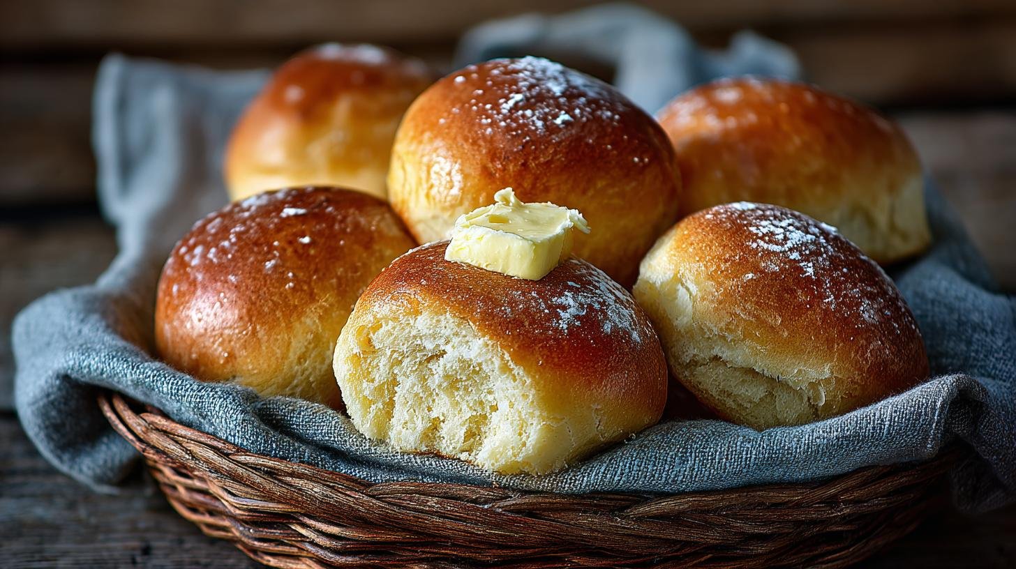 Domácí housky s máslem měkké celý den v zimě 12 Domácí housky s máslem měkké celý den v zimě