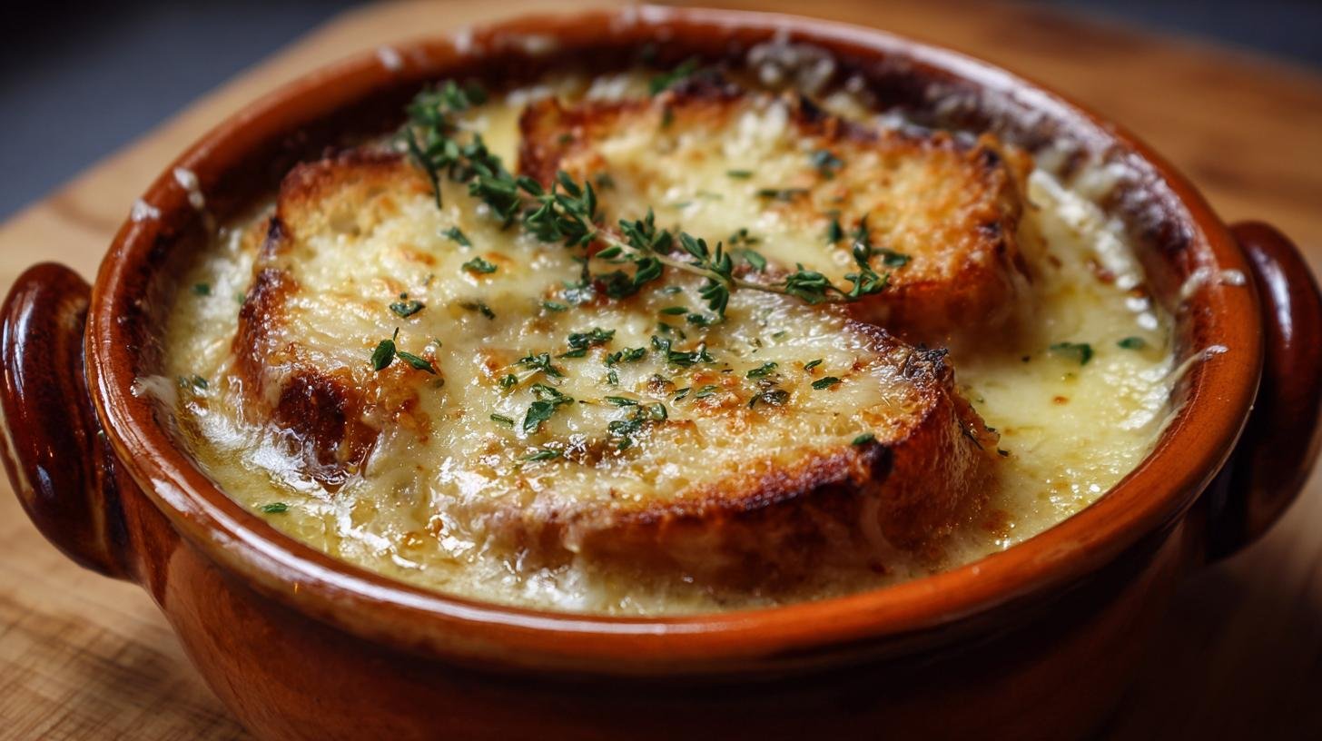 Hustá cibulačka s sýrový základ domácí