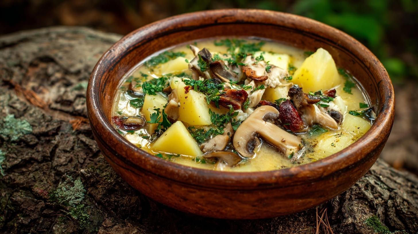 Bramboračka z brambory a houby voní lesem. Proč ji vařit právě dnes