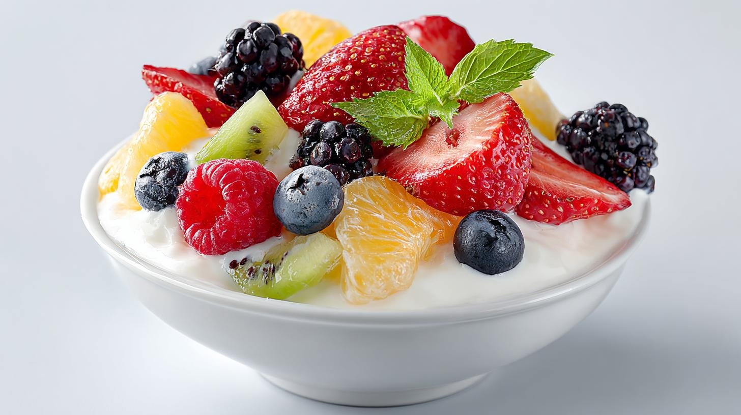 Ovocný salát s jogurtem svěží a lehký