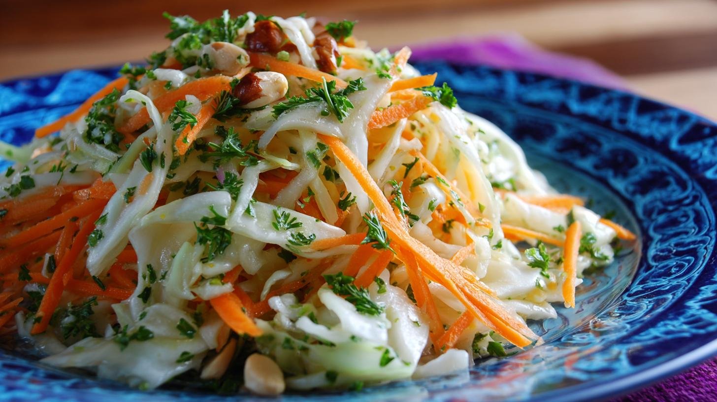Zelný salát s mrkví skutečně křupavý v lednu