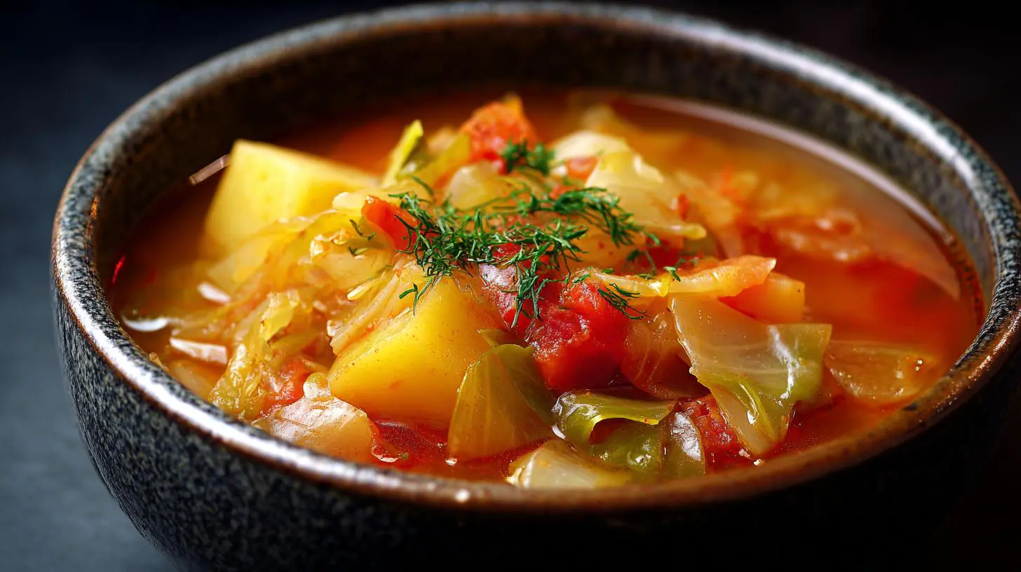 Zelňačka z zelí a brambory zahřeje