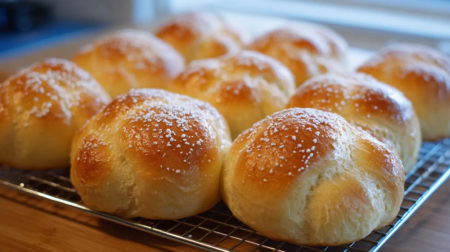 Domácí rohlíky z mouka a máslo měkké celý den