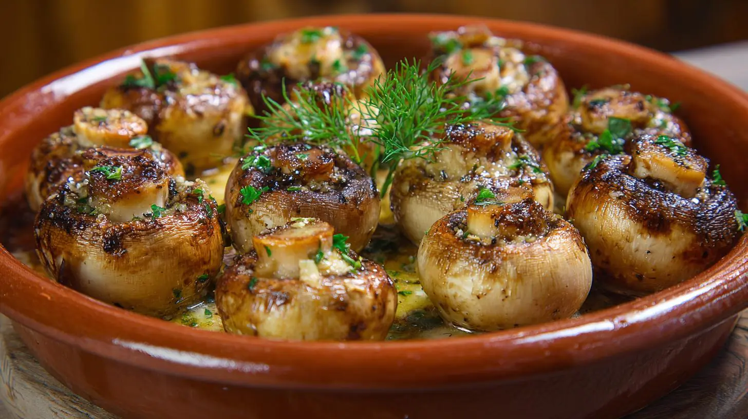 Pečené houby na másle voňavý předkrm na zimu