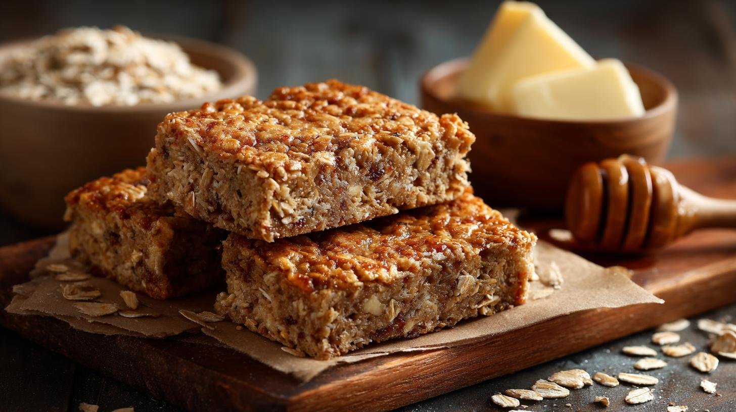 Ovesné řezy s máslem drží tvar bez drolení. Proč tuk drží ovesné řezy pohromadě