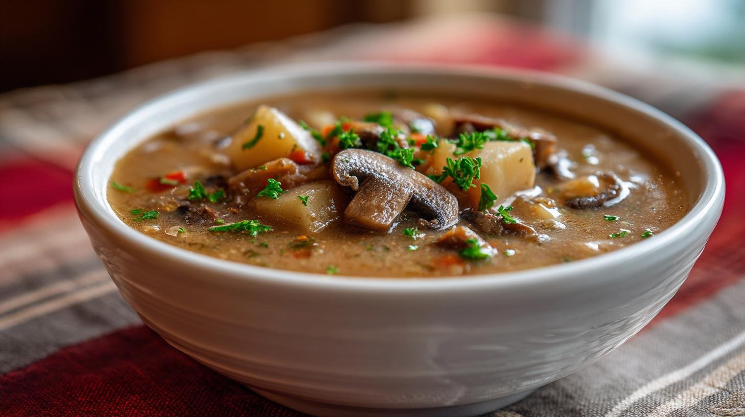 Bramboračka z houby a brambory poctivá