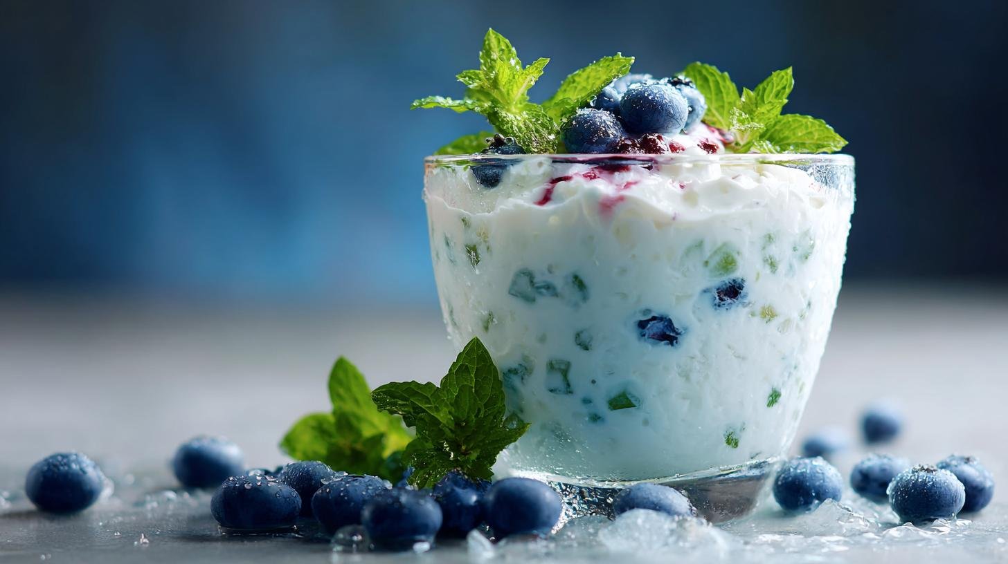 Studený dezert z kefíru svěží po vydatném obědě