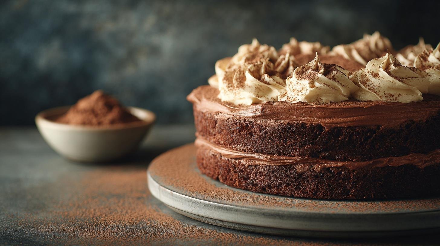 Sladký koláč z másla a kakaa hotový za chvíli