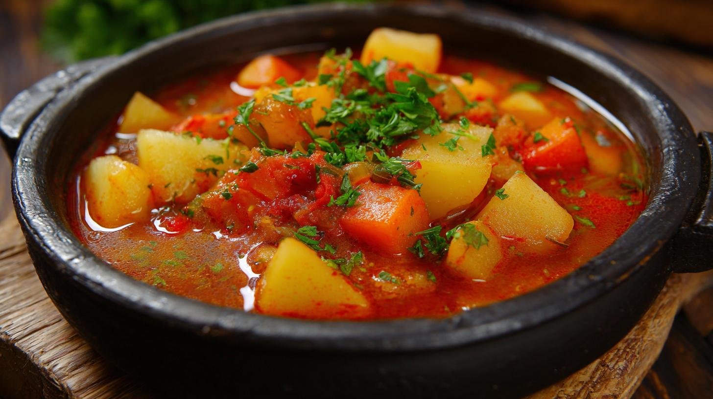 Bramborový guláš, hustý správně bez mouky. Krok za krokem: jak na to