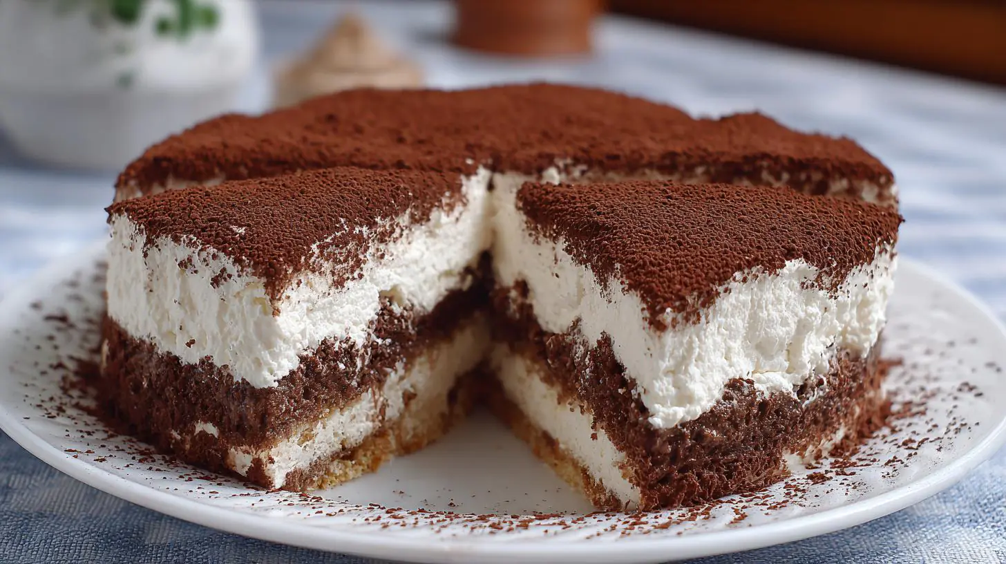 Nadýchaný dort se smetanou a kakaem, bez zbytečností. Rychlý recept krok za krokem