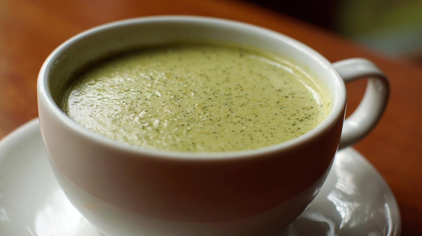 Krémová polévka z brokolice, hladká bez chyb