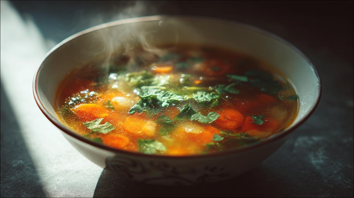 Zeleninová polévka z mrkve, rychlá po práci