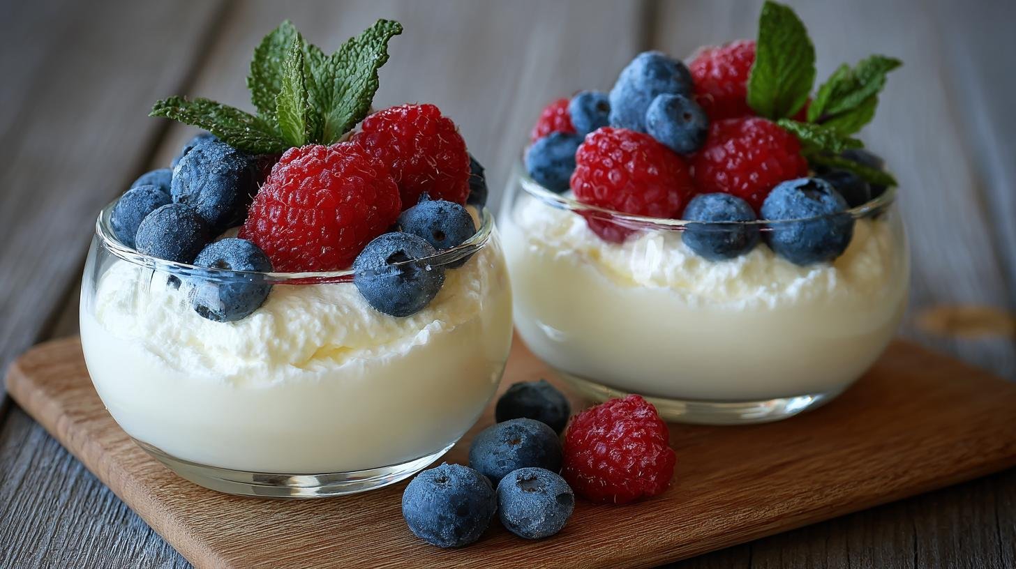 Krémový dezert z kefíru, lehký po večeři