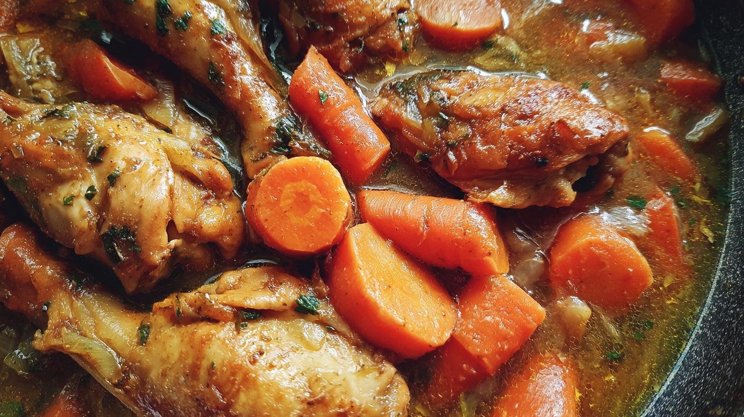 Kuřecí výpek s mrkví, šťavnatý domácí oběd