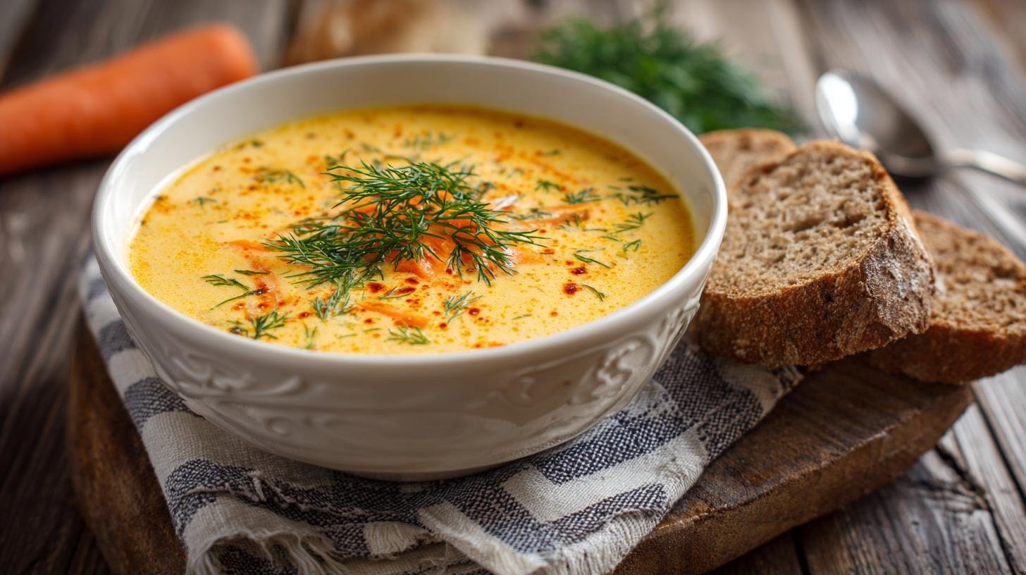 Krémová polévka ze smetany, mrkve a brambor bez mixéru. Co budete potřebovat