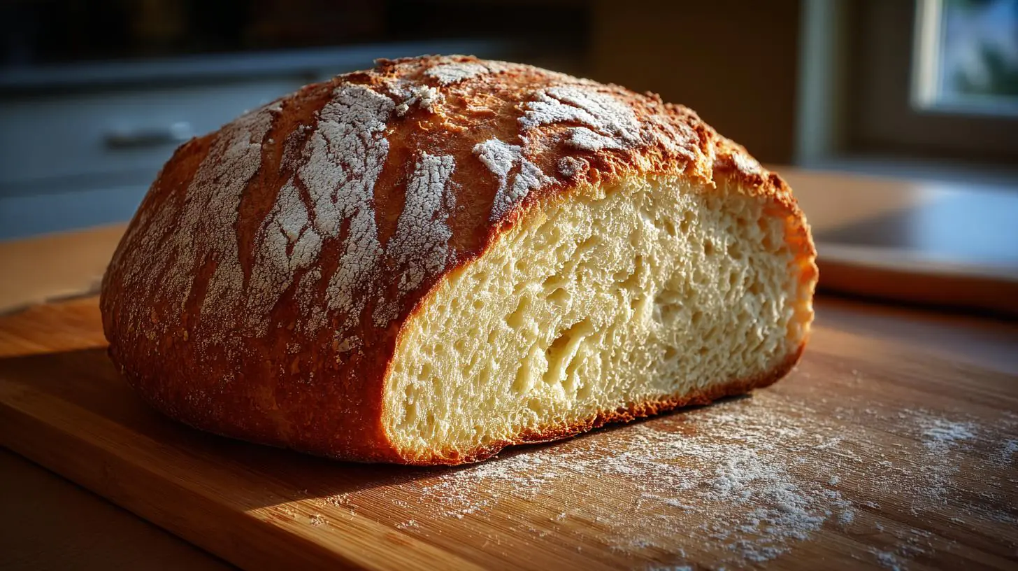 Domácí chléb s měkkou střídkou uvnitř