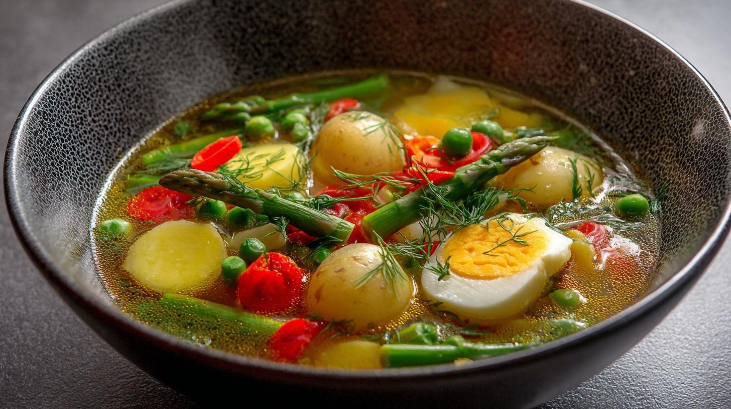 Bramborová polévka se zeleninou pro teplý večer 1 Bramborová polévka se zeleninou pro teplý večer