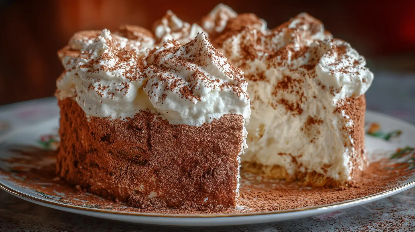 Nadýchaný dort se smetanou a kakaem, bez zbytečností