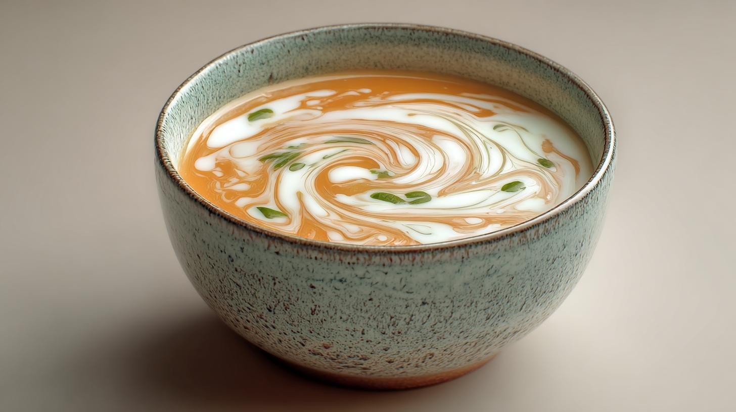 Zeleninová polévka se smetanou, jemná textura