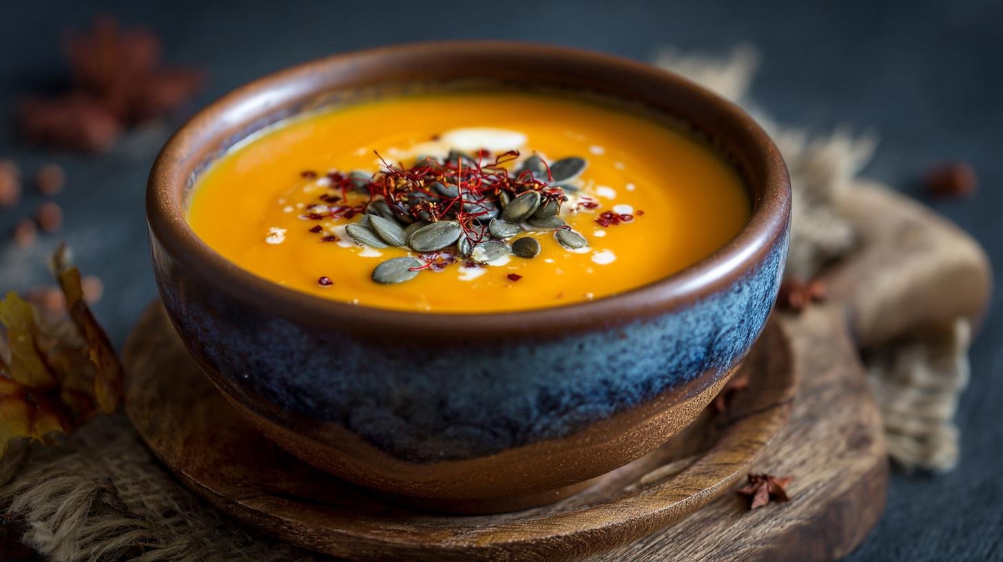 Domácí dýňová polévka s jemnou chutí. Triky pro dokonalou hladkost a úsporu času