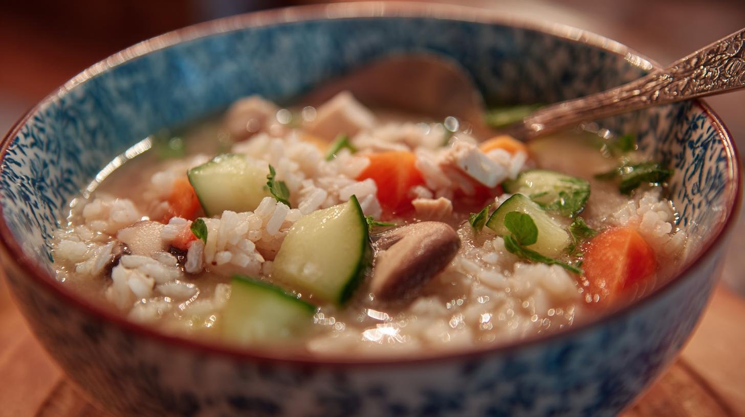 Rychlá polévka z rýže, lehká a sytá. Varianty a servírování