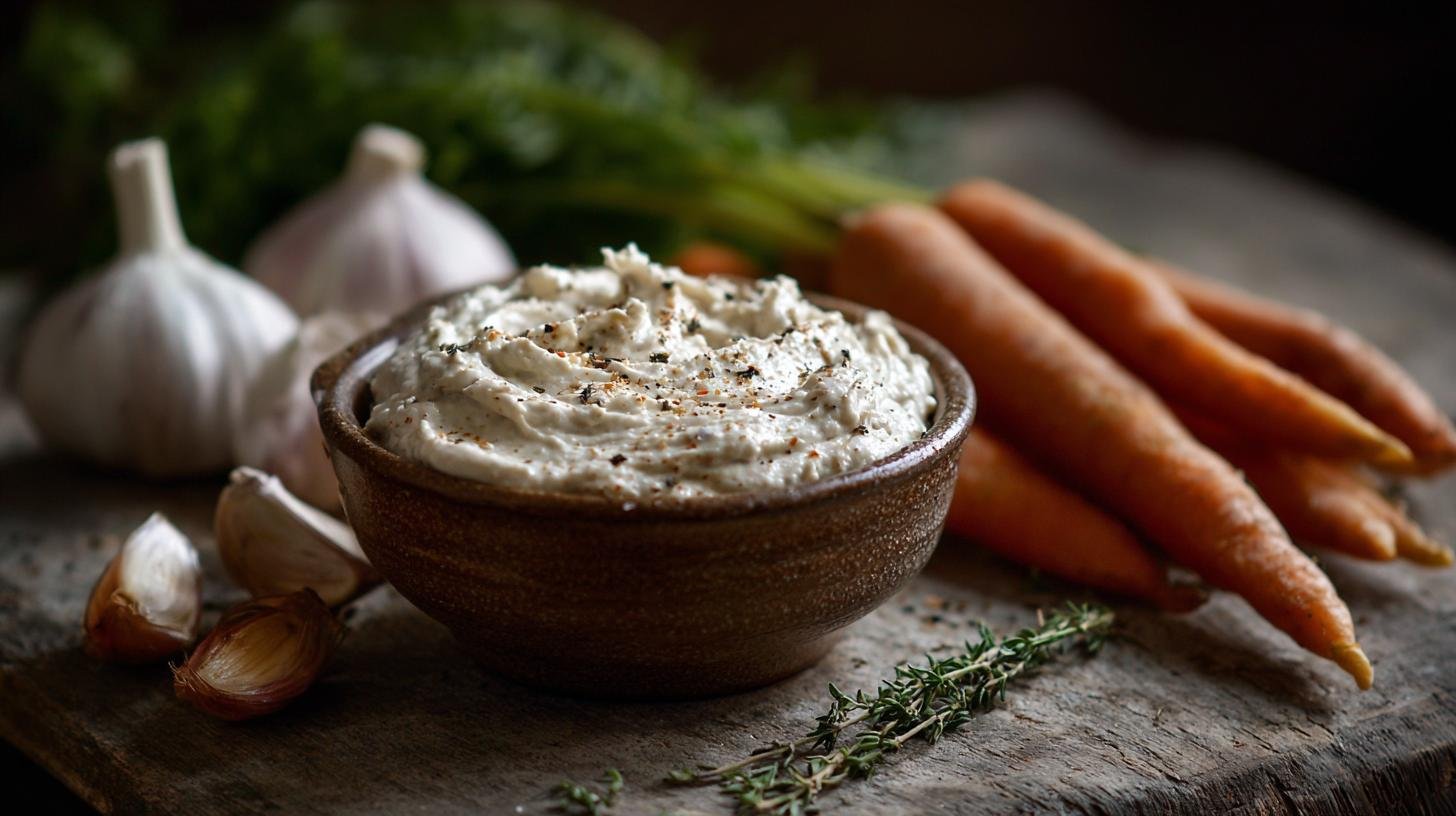 Jemný zeleninový dip s máslovou chutí