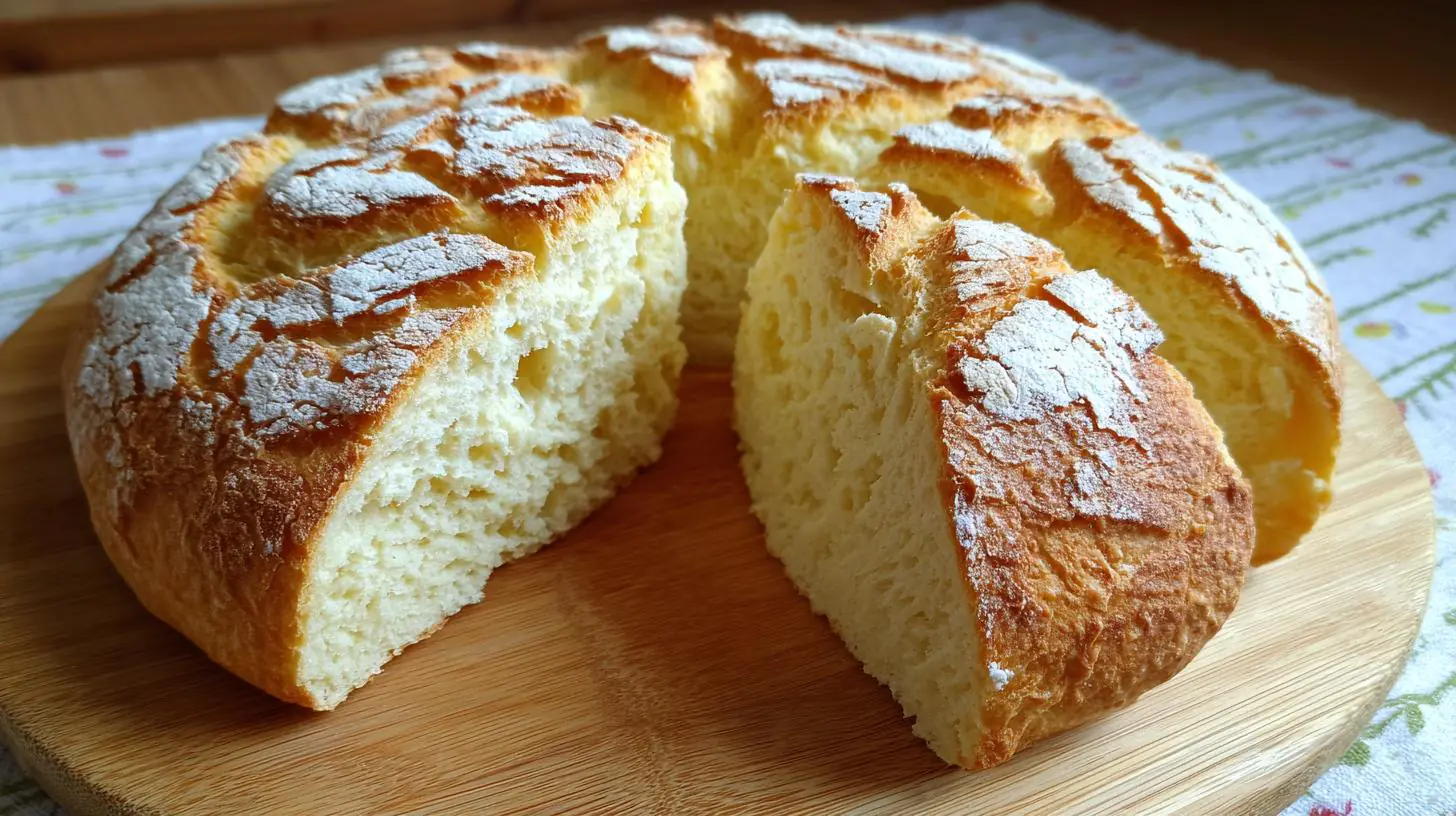 Domácí chléb z mouky a kefíru, dlouho měkký