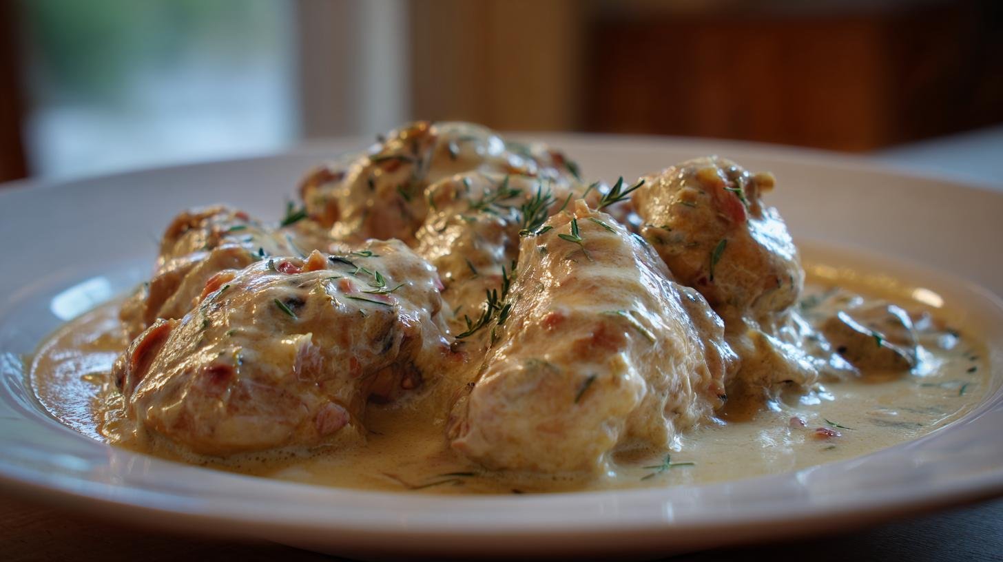 Kuřecí maso na smetaně, jemné bez přesušení