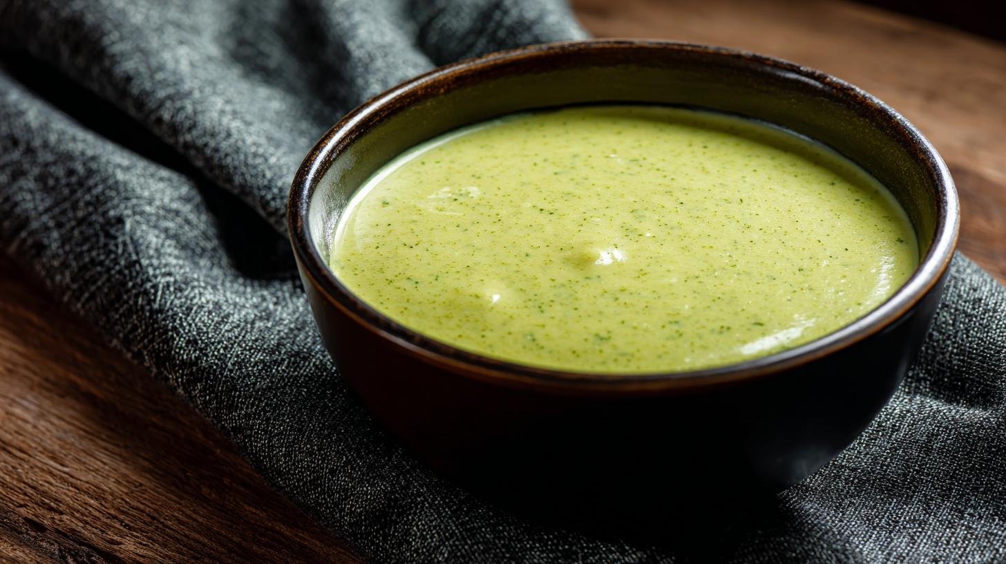 Krémová polévka z brokolice, hladká bez chyb. Ingredience, které se vyplatí mít po ruce