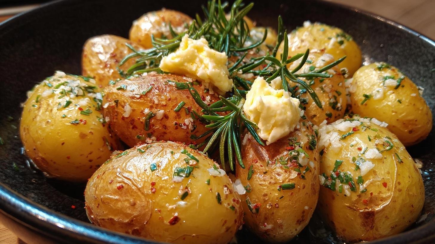 Brambory s máslem a česnekem, jednoduchá večeře