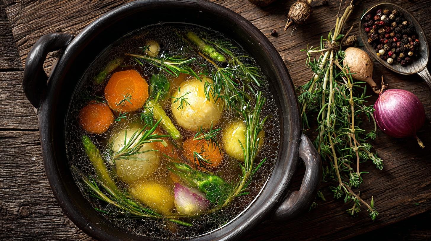 Zeleninový vývar z kořenové zeleniny, čistá chuť